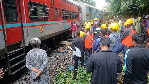 derailed coach from Train No. 17310