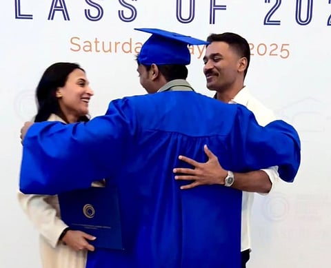 Aishwarya and Dhanush at graduation programme of their son
