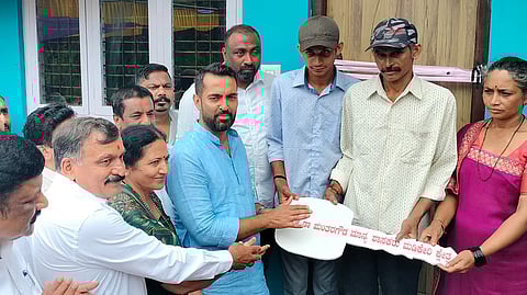 MLA Gowda spent his own money Rs 8.5 lakh to build the house for the family.