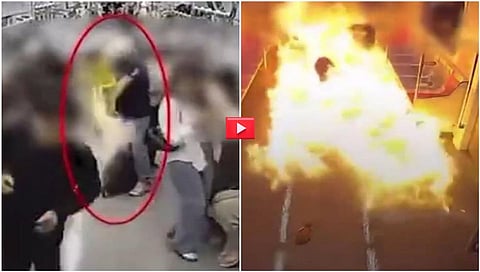 Man Sets Train on Fire