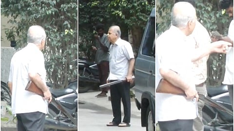 Retired police officer wields gun at labourers
