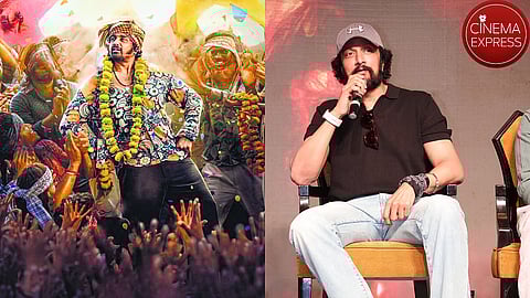 A still from KD (L) and Sudeep (R)