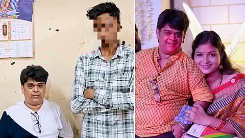 Kannada comedian Sanju basayya and his wife Pallavi