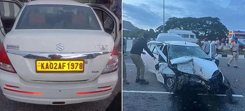 Car after the accident