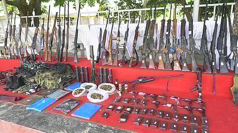 86 weapons, 974 ammunition recovered