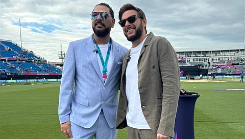 Shahid Afridi with Yuvraj Singh in England