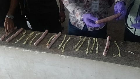 Gelatin sticks, detonators found