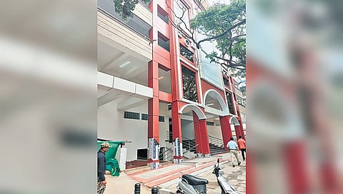 The four-floor car parking complex in Gandhi Bazaar