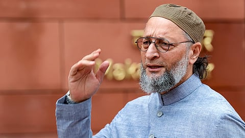 AIMIM MP Asaduddin Owaisi during the Monsoon session of Parliament, in New Delhi, Thursday, July 31, 2025.