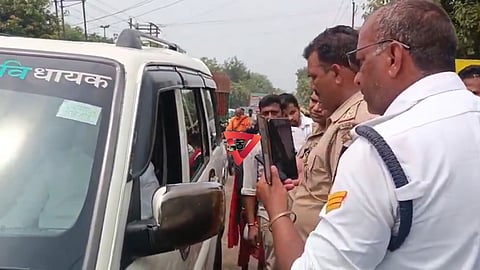 Traffic Cop Shreds UP Lawmaker's Son After Insult