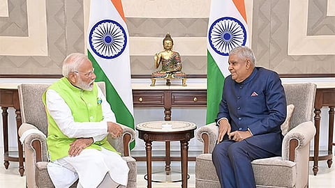 Narendra Modi and Jagadeep Dhankar(File photo)