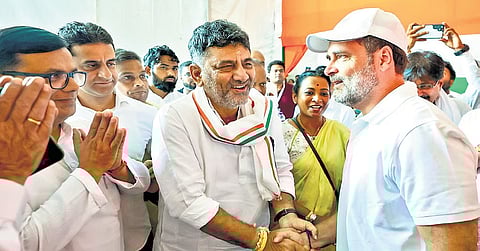Rahul gandhi and Shivakumar