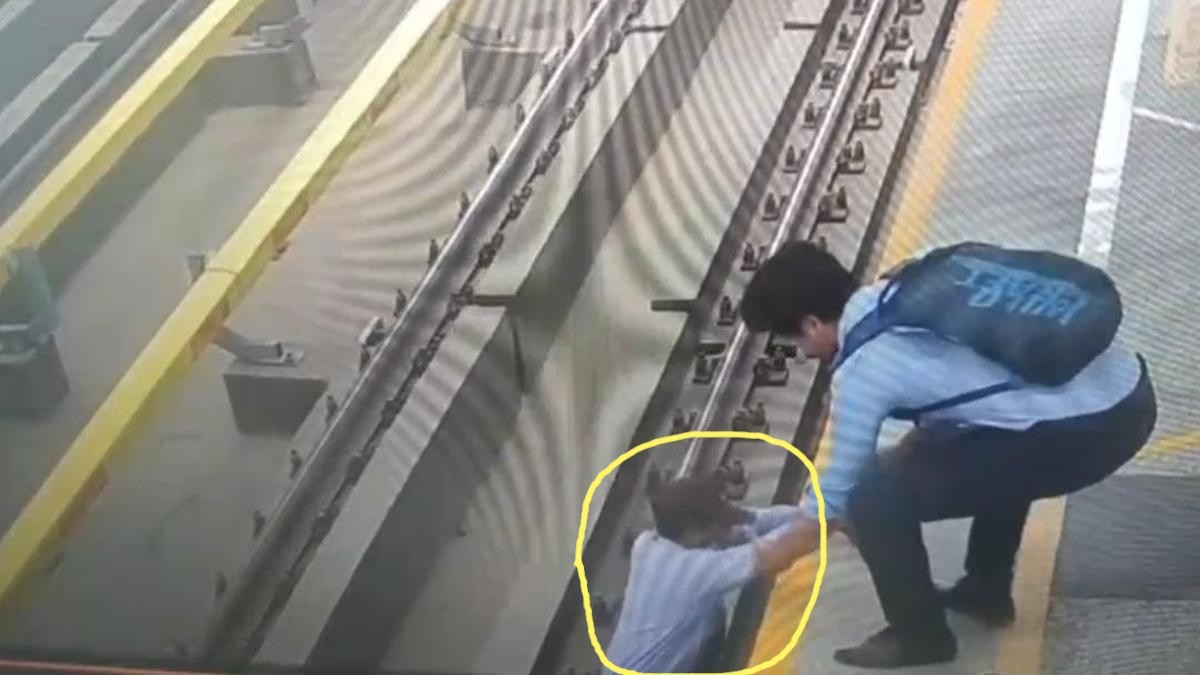 Security guard falls onto metro track at Ragigudda station