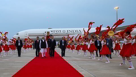 PM Modi lands in China