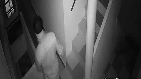 intruder was seen on CCTV camera