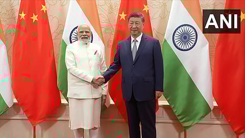 Prime Minister Narendra Modi holds a bilateral meeting with Chinese President Xi Jinping in Tianjin, China.