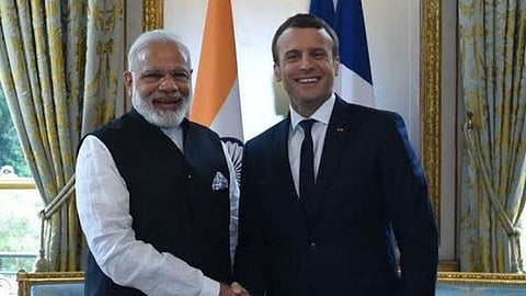 Narendra Modi-French President Emmanuel Macron