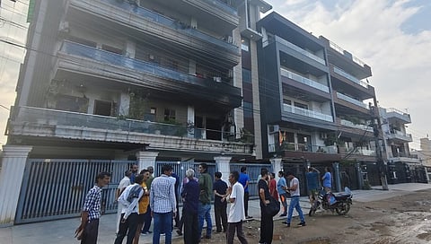 AC blast occurred on the first floor of the four-storey building.