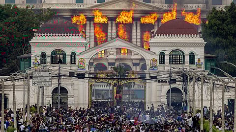 Nepal parliament torched