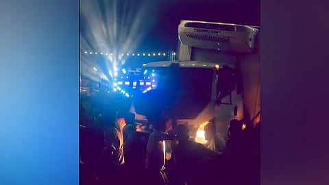 The driver reportedly lost control of the vehicle while avoiding the motorist and rushed towards the crowd by crossing the road divider