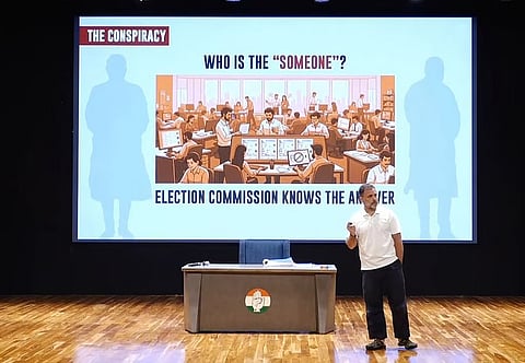 Rahul Gandhi at press meet in Delhi