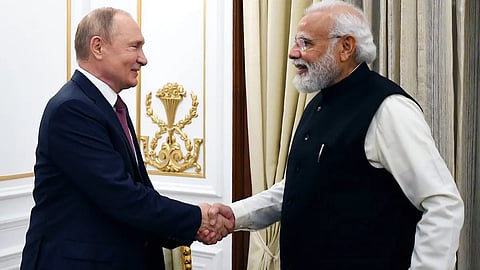 Vladimir Putin and PM Modi Casual Images