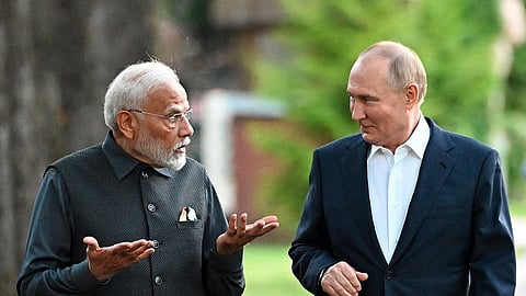 Narendra Modi and Vladimir Putin