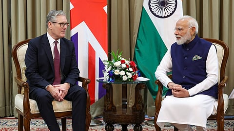 PM Modi with UK PM Keir Starmer