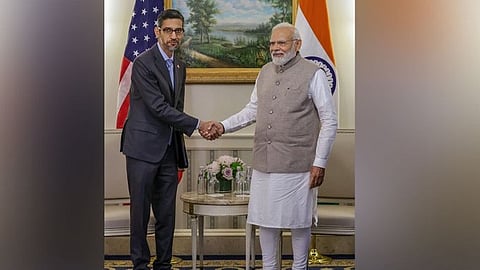 Sundar Pichai briefs PM Modi