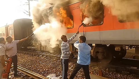 Amritsar-Saharsa Garib Rath Express catches fire in Punjab