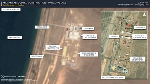 Satellite image shows hardened missile launch positions at Gar County facing Ladakh
