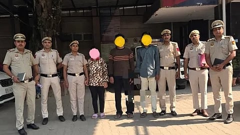 police Team with Accused