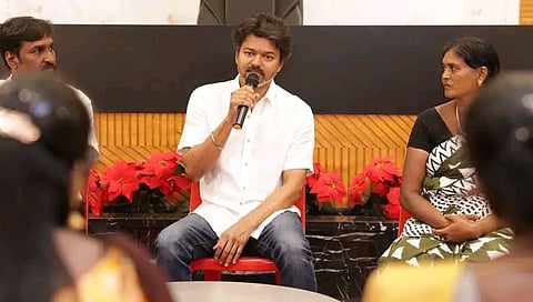 Vijay meets families of Karur stampede victims at resort