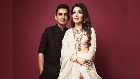 Gautam Gambhir with his wife