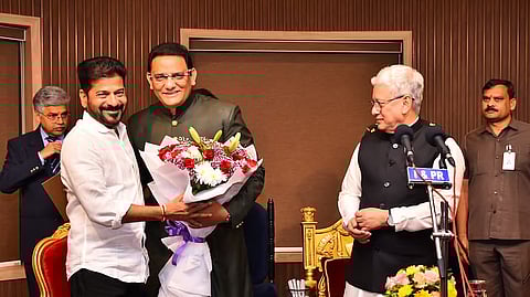 Former cricketer Mohammad Azharuddin sworn in as a minister in Telangana cabinet