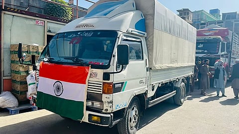 India delivers food items for the families affected by the earthquake in Afghanistan,