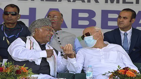 Mallikarjun Kharge and Farooq Abdullah