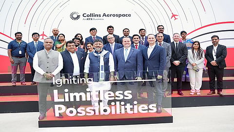 Dk Shivakumar in
Speaking at the Collins Aerospace programme