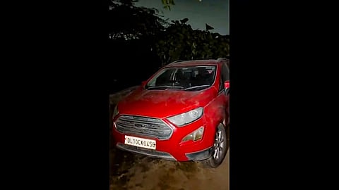 red Ford EcoSport car,
