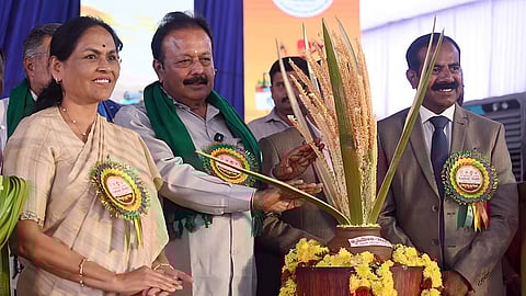 Agriculture Minister Cheluvarayaswamy and Bengaluru North MP Shobha Karandlaje inaugurated the four day Krishi Mela 2025 in Bengaluru.