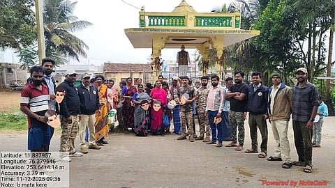 Forest officials distribute masks to villagers on the fringes of Bandipur and Nagarahole Tiger Reserves
