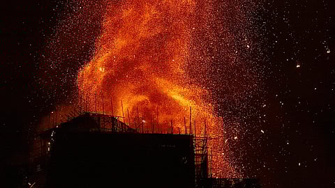 44 people were reported killed in the fire that spread through a dense high-rise residential housing complex Wednesday, and another 279 people were reported missing.