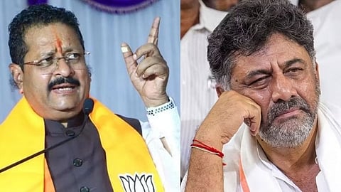 Basanagouda Patil Yatnal and DK Shivakumar