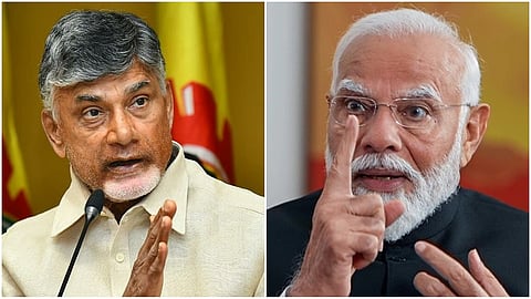 Andhra CM Chandrababu naidu- Narendra Modi