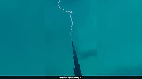 As lightning strikes Burj Khalifa, Dubai Crown Prince shares mesmerising video