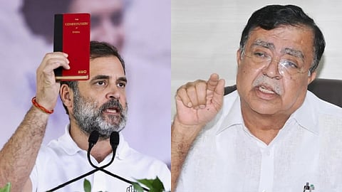 Rahul Gandhi and K N Rajanna