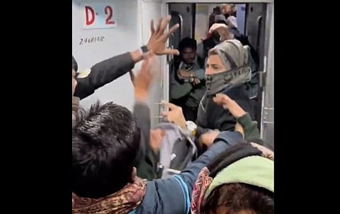 Inside Varanasi-Lucknow intercity train near Amethi in UP