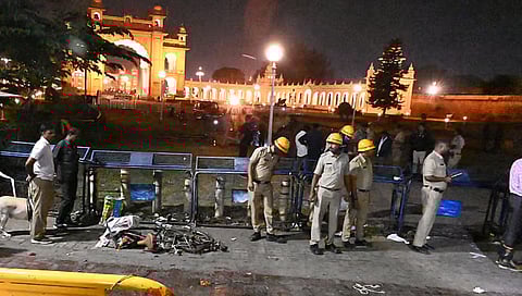 balloon gas cylinder blast in Mysuru.