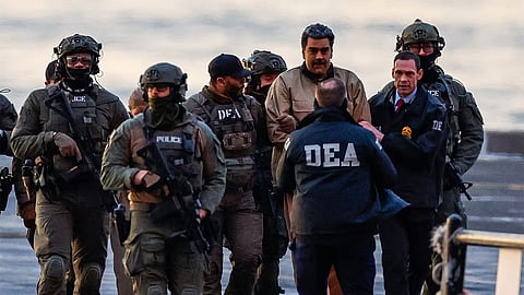 Venezuela's deposed dictator Nicolas Maduro, wife arrive at New York courthouse ahead of hearing.