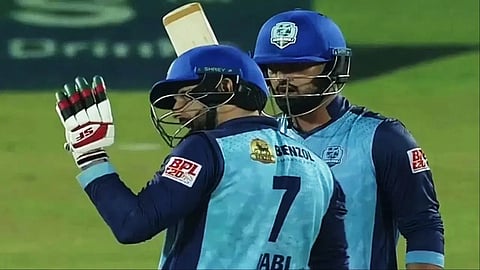 A father and son duo is playing together in a team at the International level